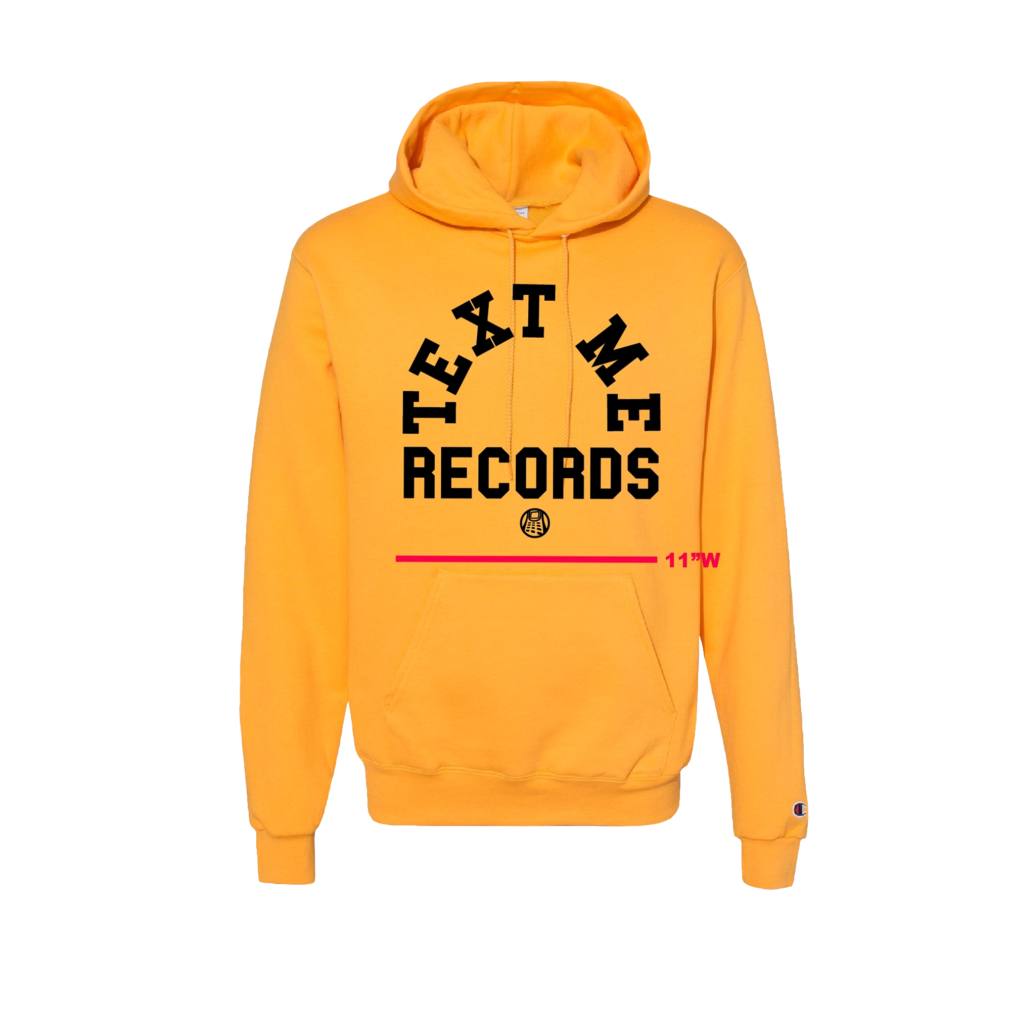 Text Me / Merchandise — Yellow + black · hoodie